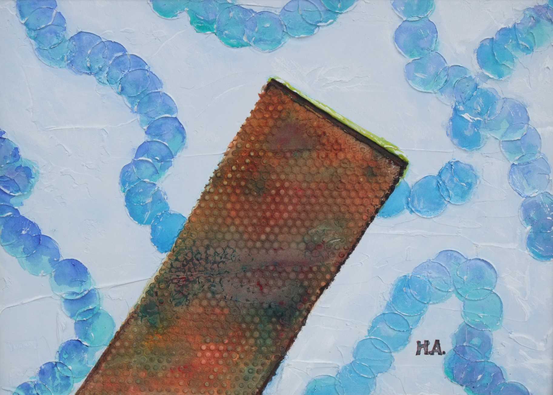 水とパンチングメタル