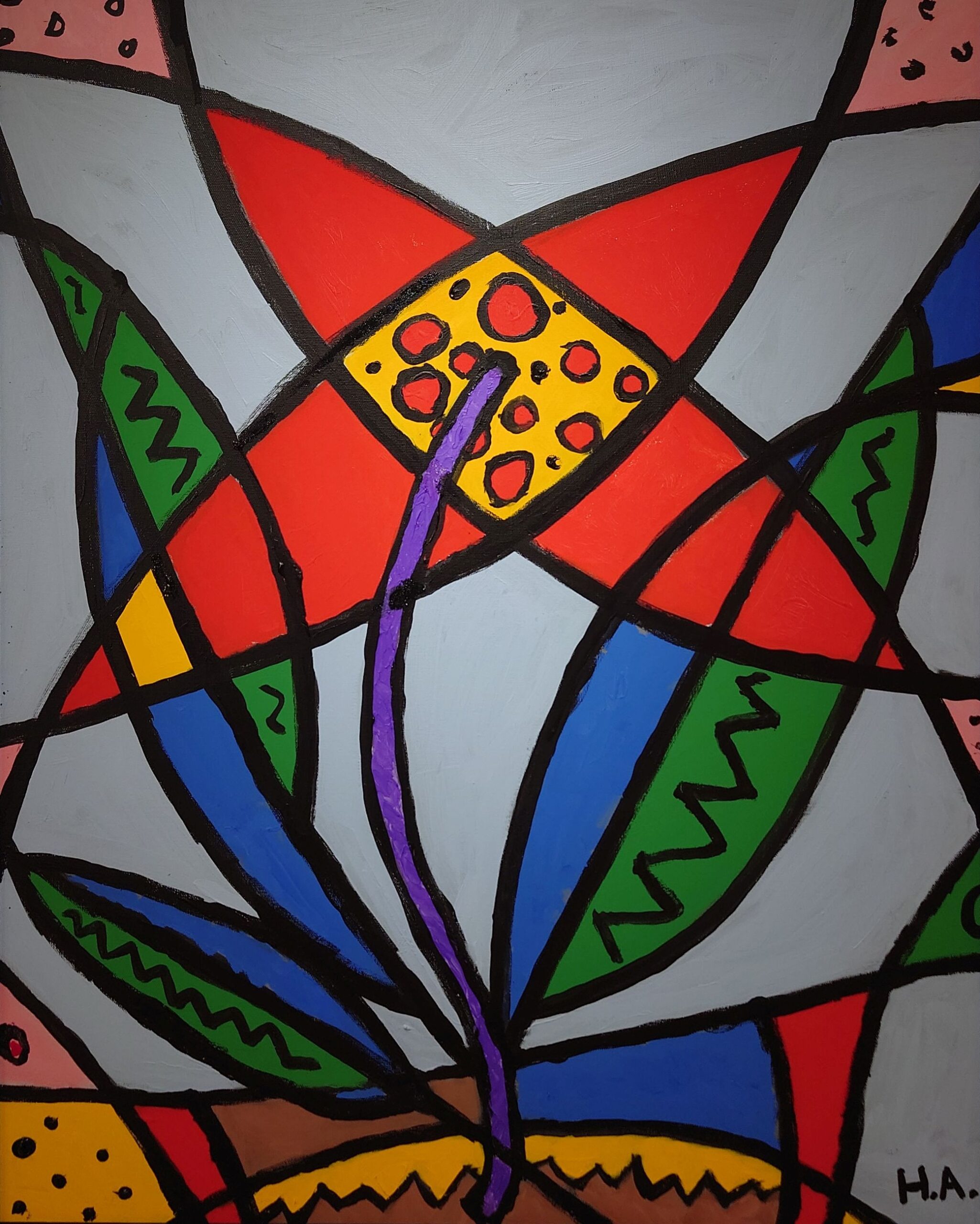 acrylic painting by Hiroshi Aizawa